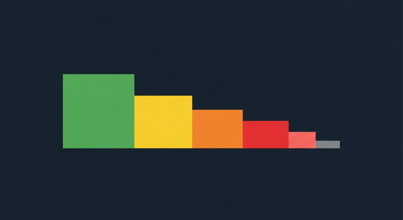 Stacked bar of recommendation statuses
